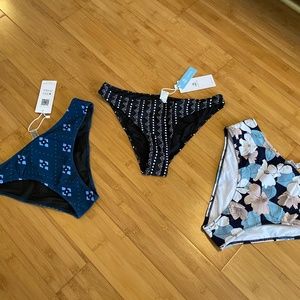 Lot of 3 Cupshe bikini bottoms in medium, NEW!